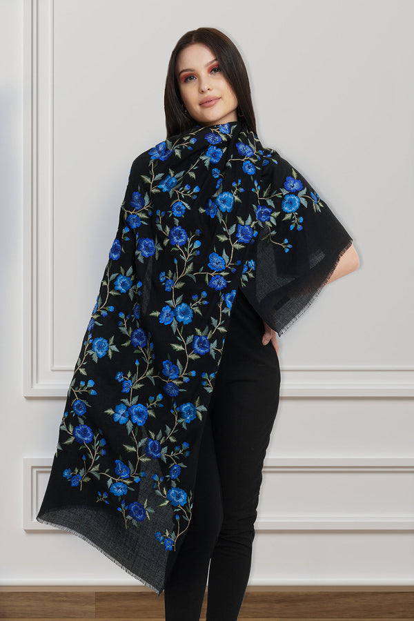 Sapphire Dream Pure Cashmere Stole